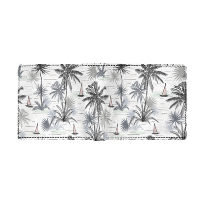 Pacific island Pattern Print Design A04 Men's ID Card Wallet