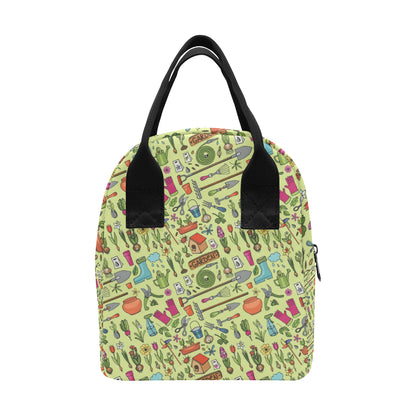 Gardening Pattern Print Design G02 Insulated Lunch Bag