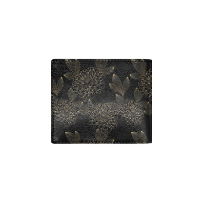 Dahlia Pattern Print Design DH04 Men's ID Card Wallet