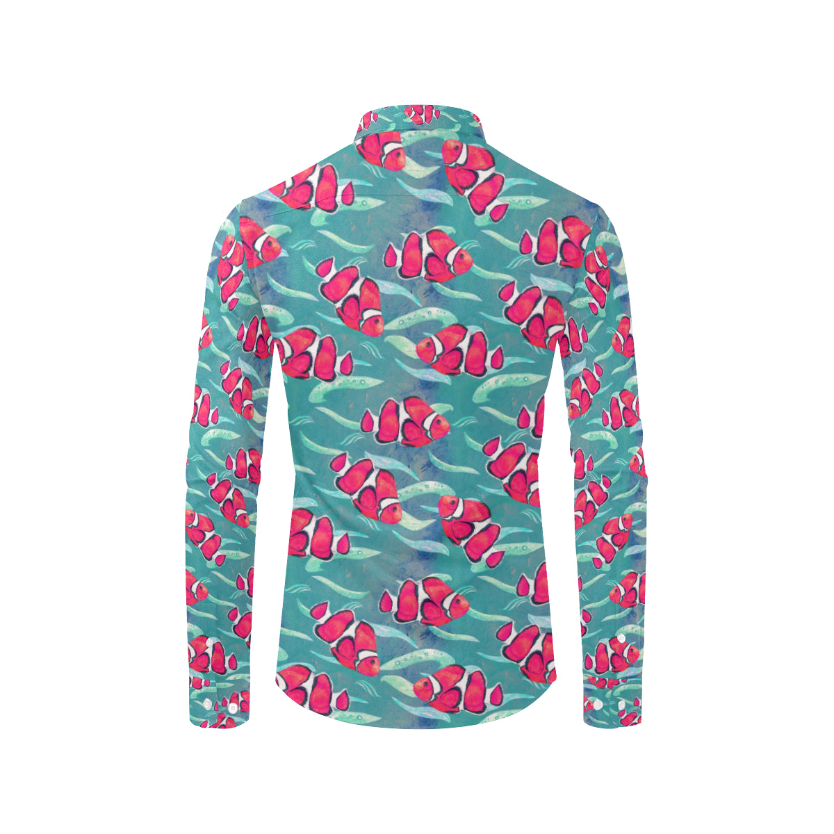Clownfish Pattern Print Design 02 Men's Long Sleeve Shirt
