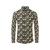 Alpaca Cactus Design Themed Print Men's Long Sleeve Shirt