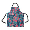 Flamingo Red Hibiscus  Pattern Apron with Pocket