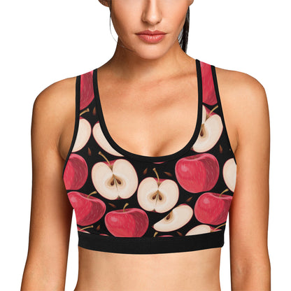 Apple Pattern Print Design AP02 Sports Bra
