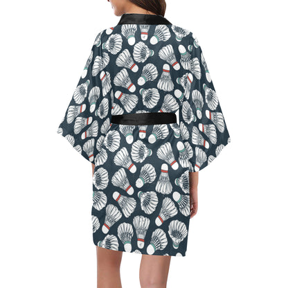 Badminton Ball Pattern Print Design 01 Women's Short Kimono