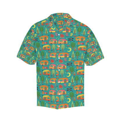 Camping Camper Pattern Print Design 05 Men's Hawaiian Shirt