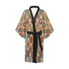 Boho Pattern Print Design 07 Women's Short Kimono