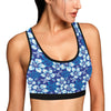 Hibiscus Pattern Print Design HB04 Sports Bra