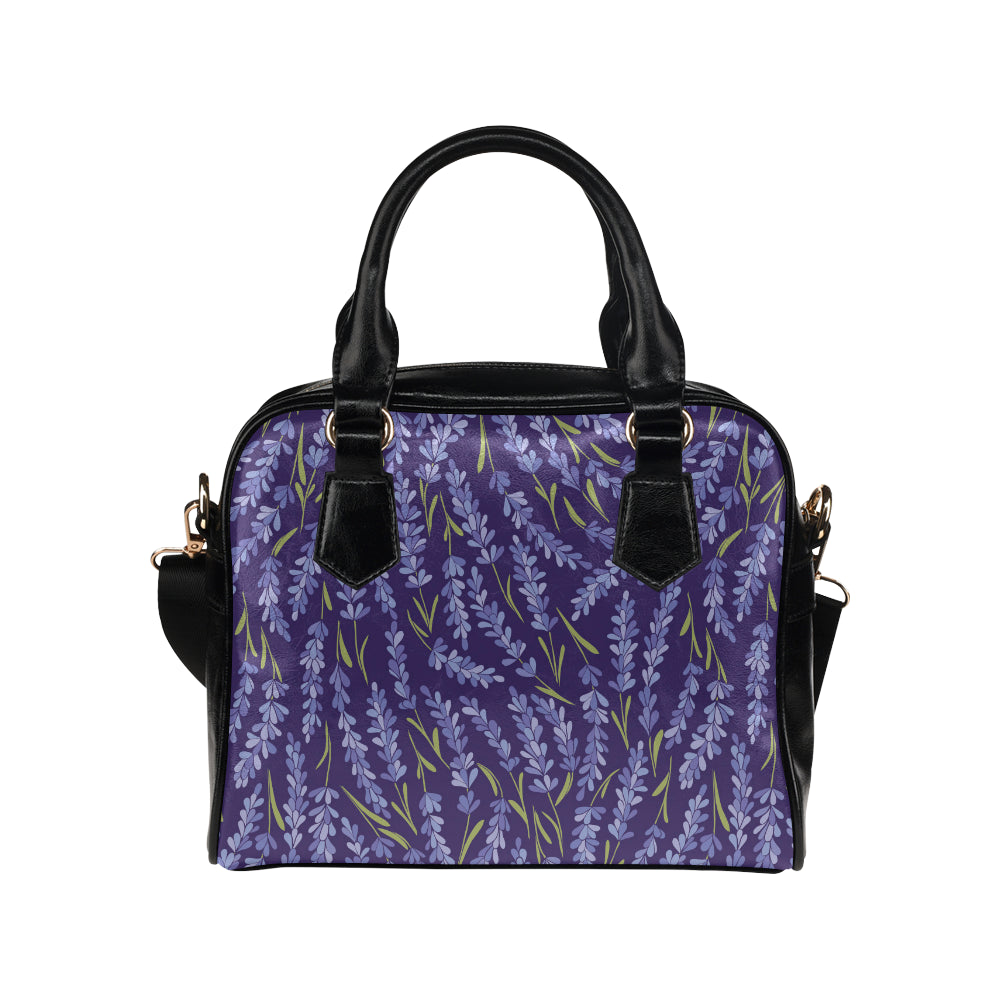 Lavender Pattern Print Design 03 Shoulder Handbag