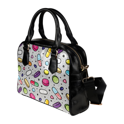 Pill Pattern Print Design A04 Shoulder Handbag