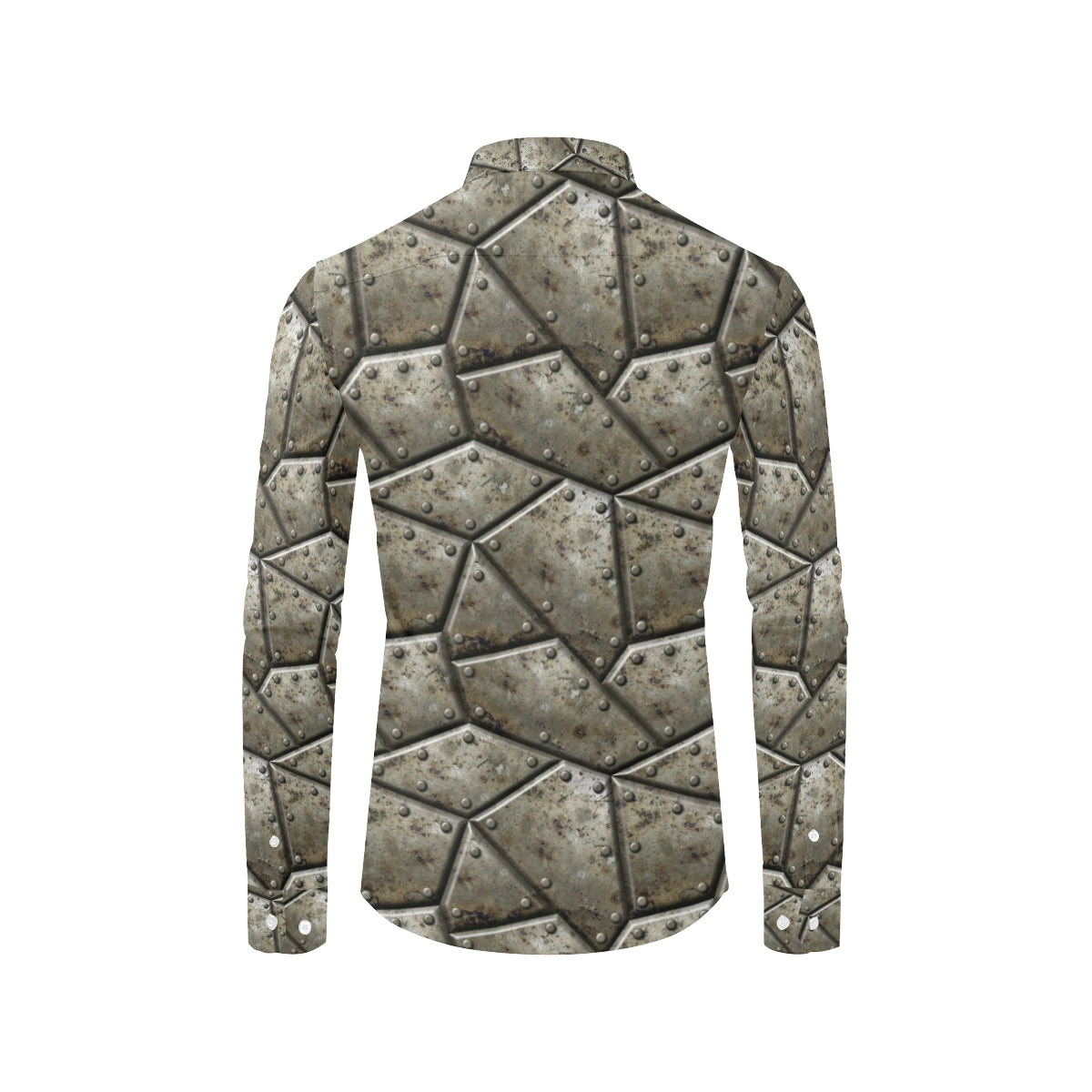 Armor Pattern Print Design 01 Men's Long Sleeve Shirt