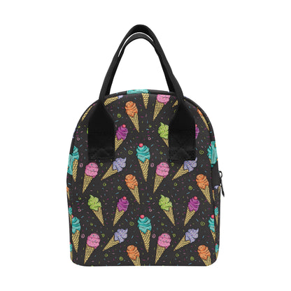 Ice Cream Pattern Print Design IC06 Insulated Lunch Bag