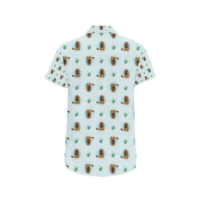 Platypus Pattern Print Design A04 Men's Short Sleeve Button Up Shirt