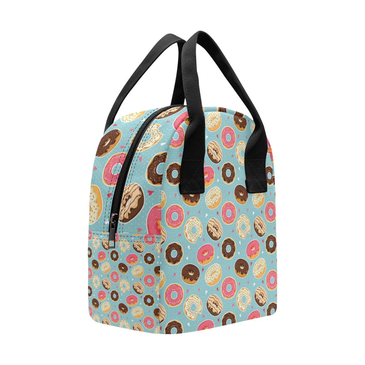 Donut Pattern Print Design DN04 Insulated Lunch Bag