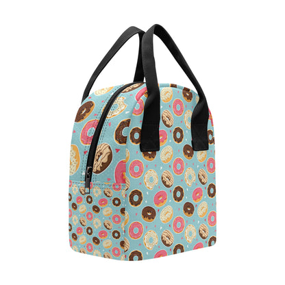 Donut Pattern Print Design DN04 Insulated Lunch Bag