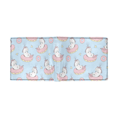 Donut Unicorn Pattern Print Design DN014 Men's ID Card Wallet