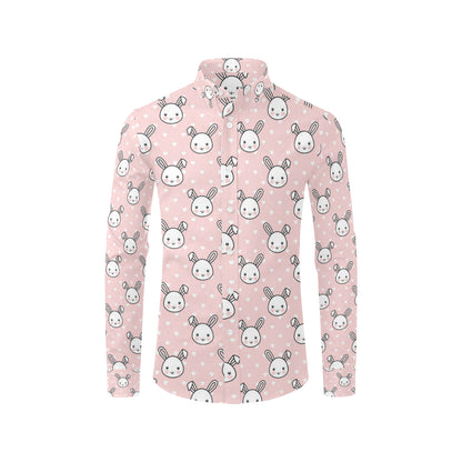 Rabbit Pattern Print Design RB02 Men's Long Sleeve Shirt
