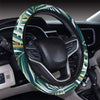 Sun Spot Tropical Palm Leaves Steering Wheel Cover with Elastic Edge