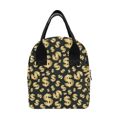 Dollar Pattern Print Design DO04 Insulated Lunch Bag