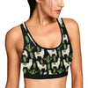 Llama Cactus Pattern Print Design 011 Sports Bra