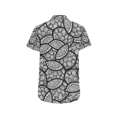 Polynesian Pattern Print Design A01 Men's Short Sleeve Button Up Shirt