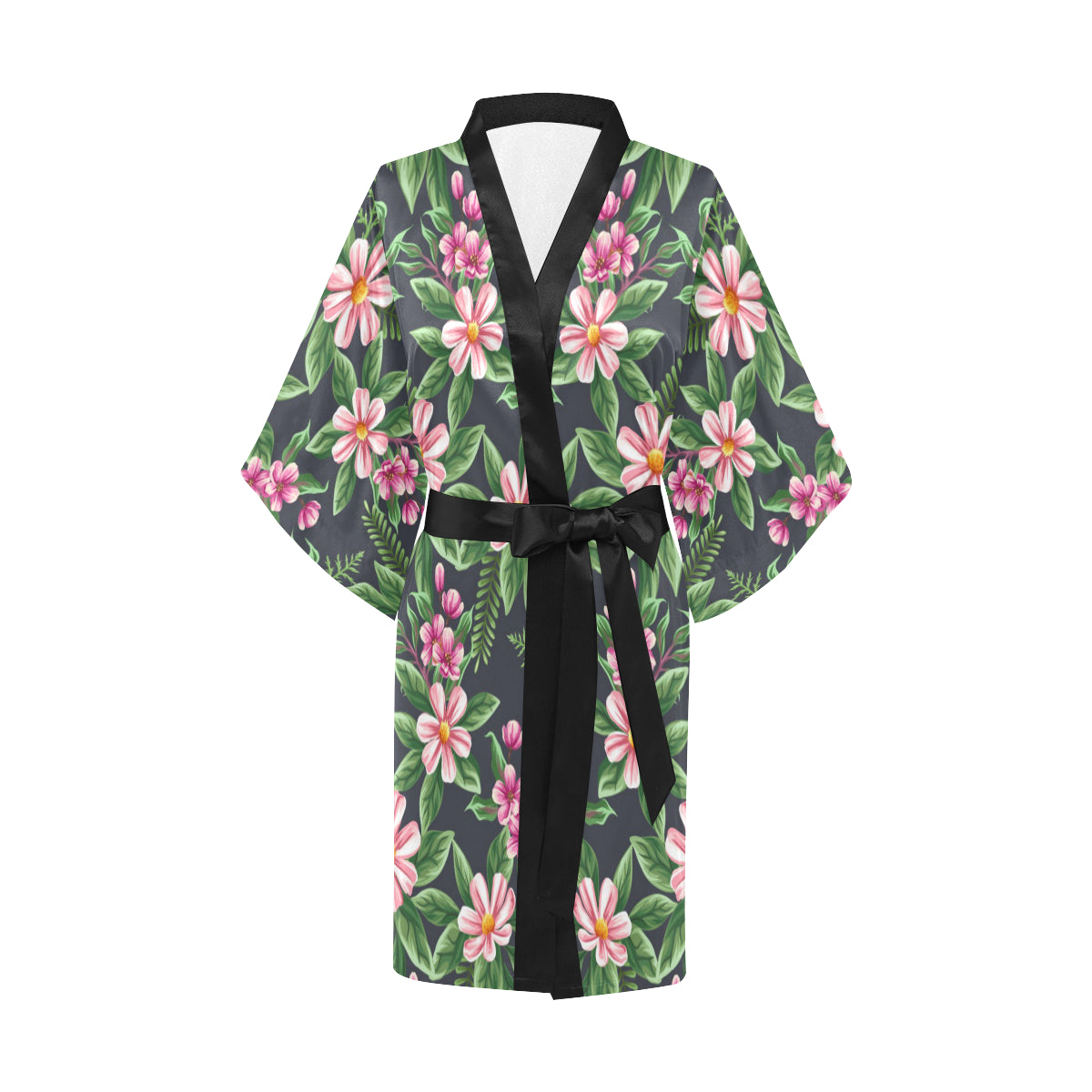 Summer Floral Pattern Print Design SF010 Women Kimono Robe