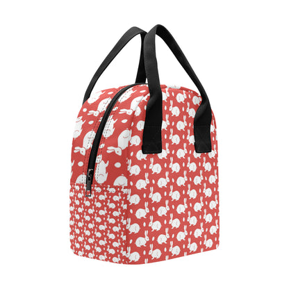Rabbit Pattern Print Design RB017 Insulated Lunch Bag