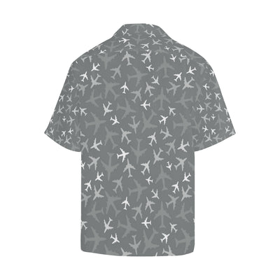 Airplane Pattern Print Design 02 Men's Hawaiian Shirt