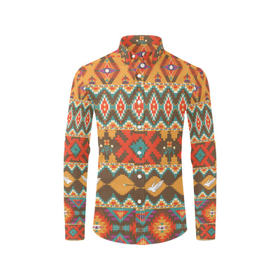 Native Pattern Print Design A01 Men's Long Sleeve Shirt