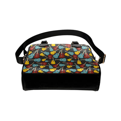 Acoustic Guitar Pattern Print Design 01 Shoulder Handbag