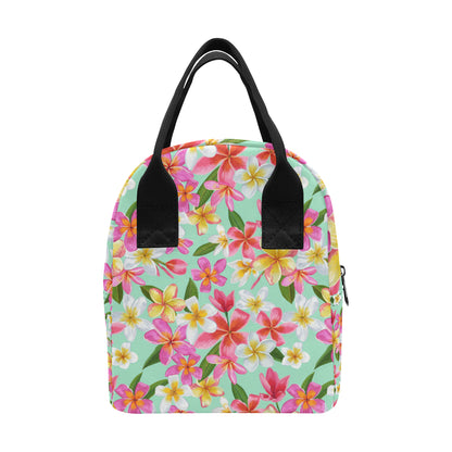 Plumeria Pattern Print Design PM014 Insulated Lunch Bag