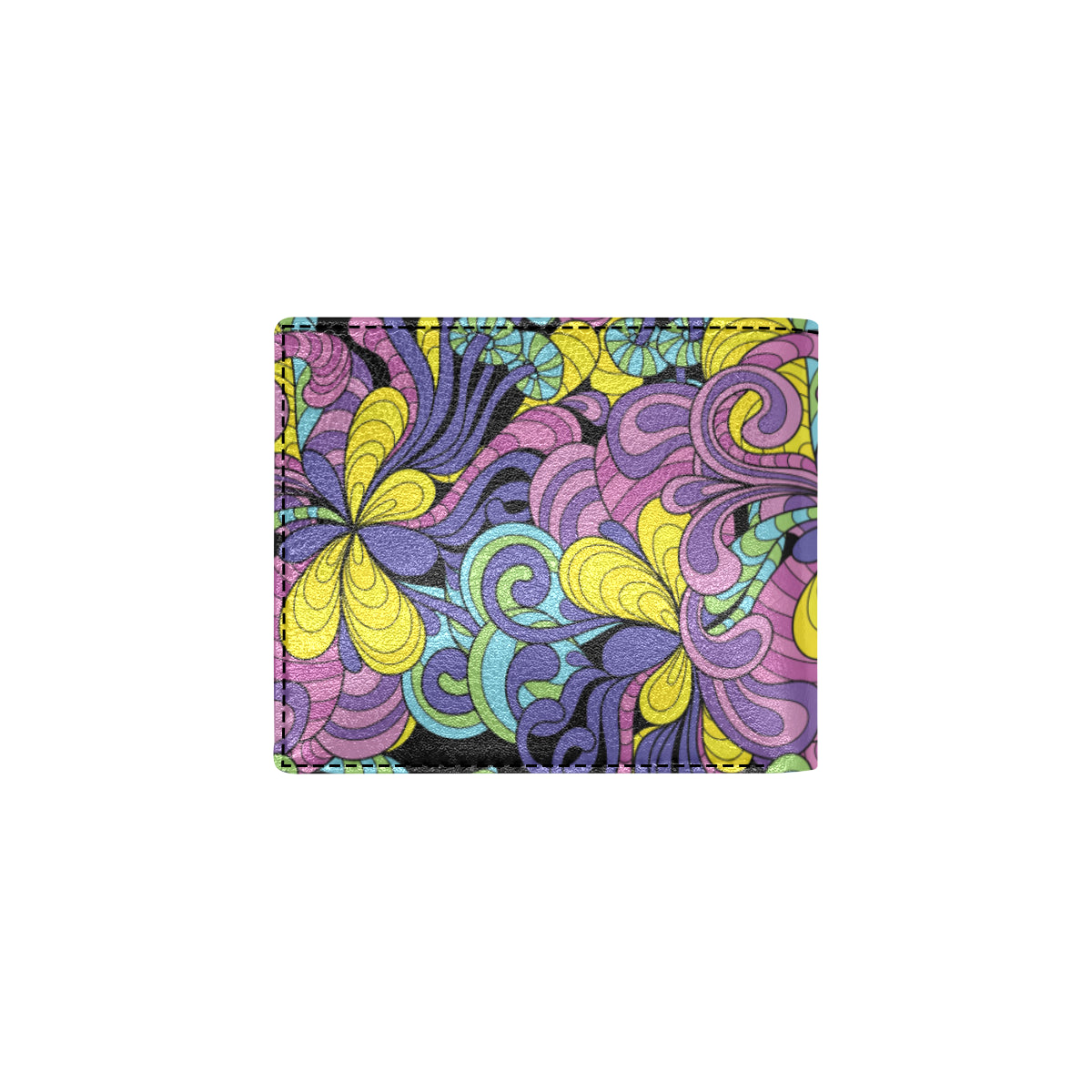 Psychedelic Pattern Print Design A04 Men's ID Card Wallet