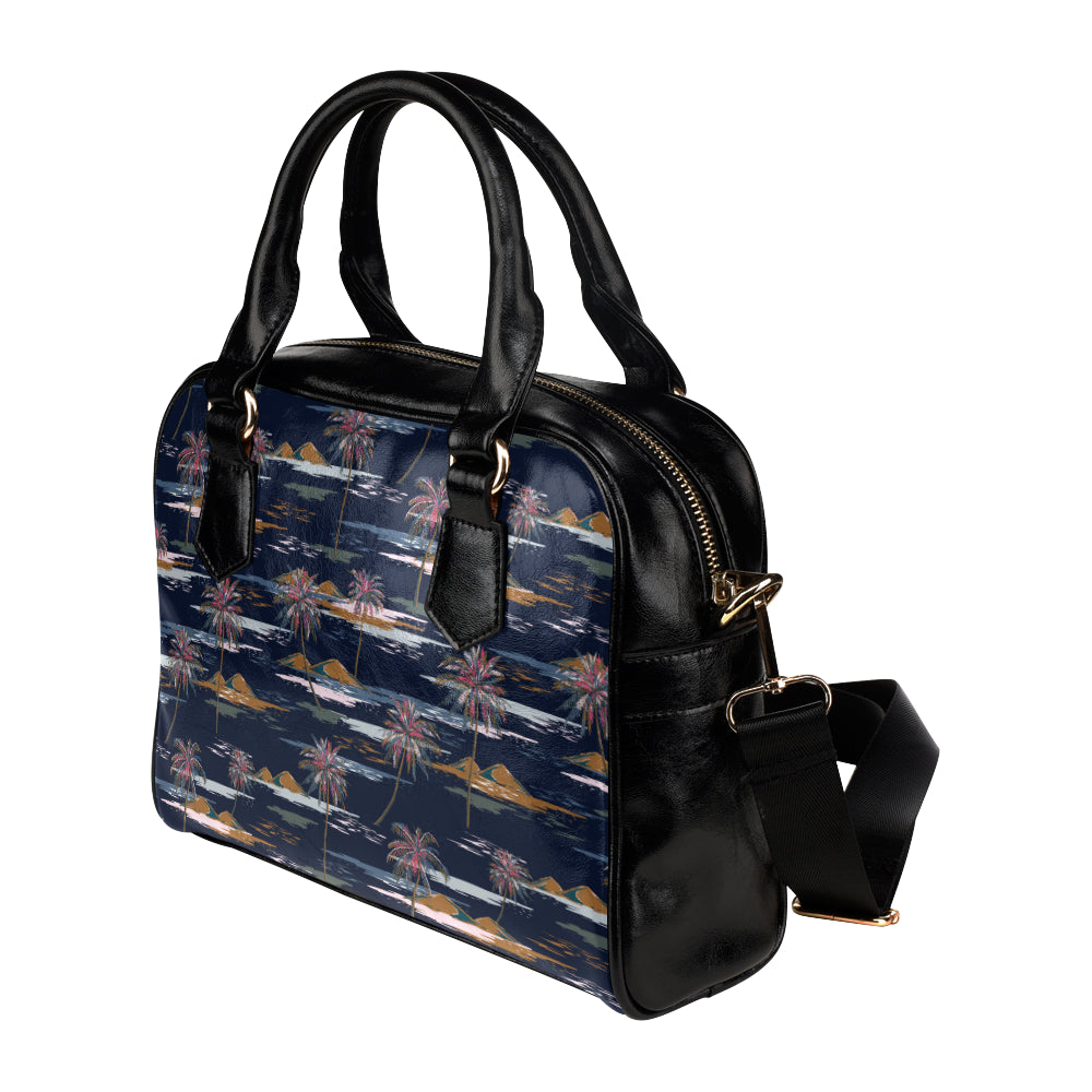 Pacific island Pattern Print Design A06 Shoulder Handbag