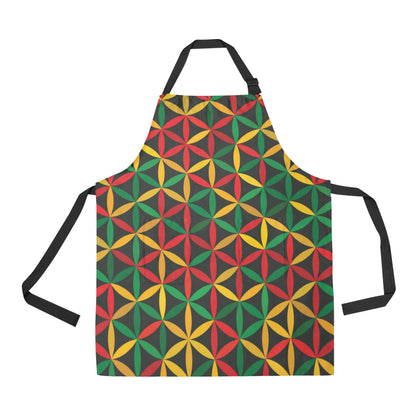 Rasta Pattern Print Design A04 Apron with Pocket