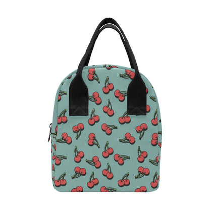 Cherry Pattern Print Design CH03 Insulated Lunch Bag