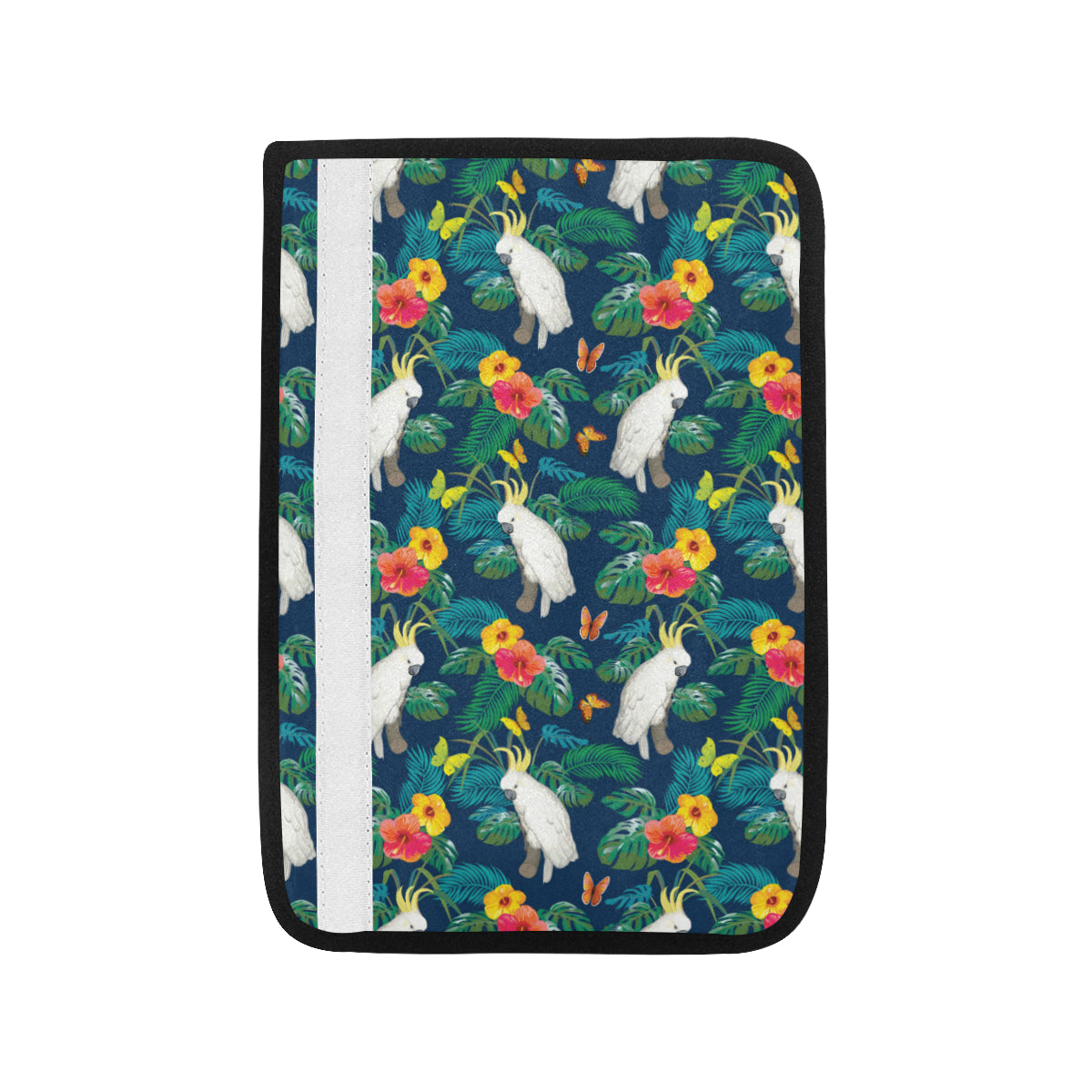Cockatoo Tropical Pattern Print Design 02 Car Seat Belt Cover