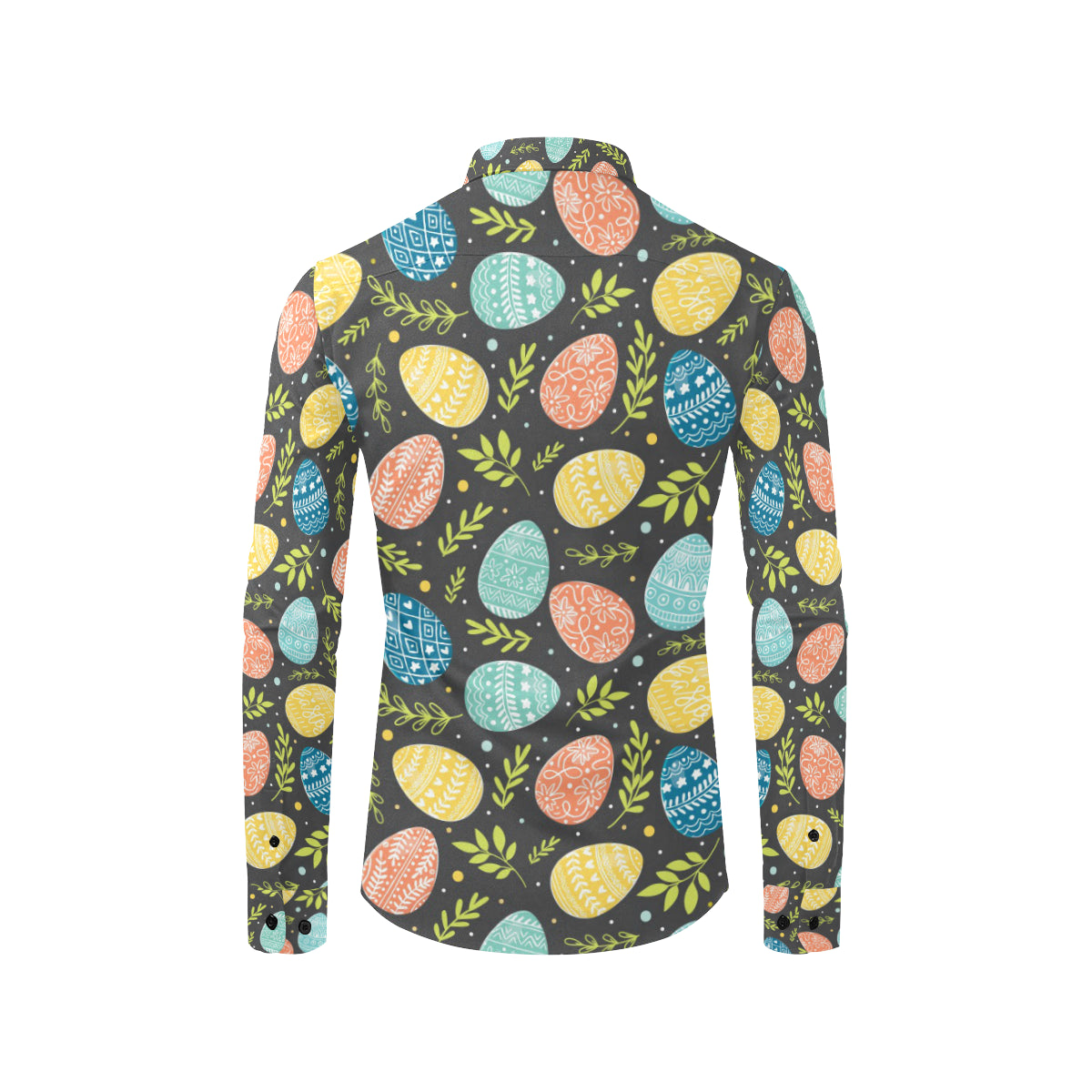 Easter Eggs Pattern Print Design RB01 Men's Long Sleeve Shirt