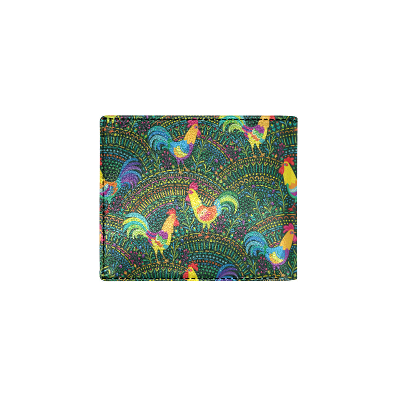 Rooster Pattern Print Design A01 Men's ID Card Wallet