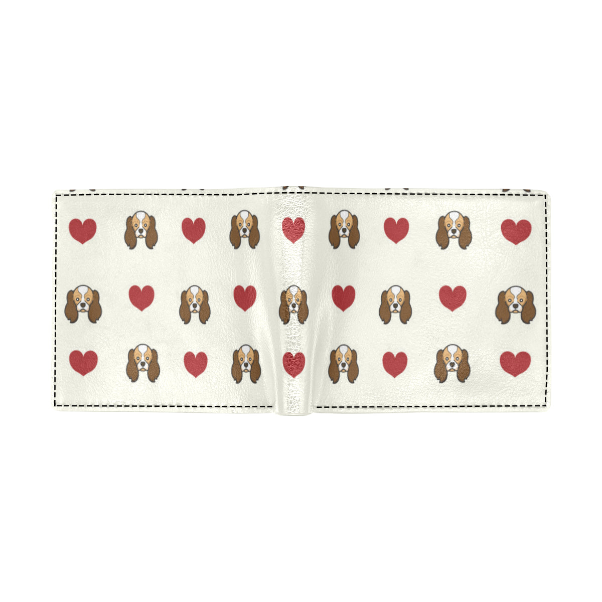 Cavalier King Charles Spaniels Pattern Print Desig Men's ID Card Wallet