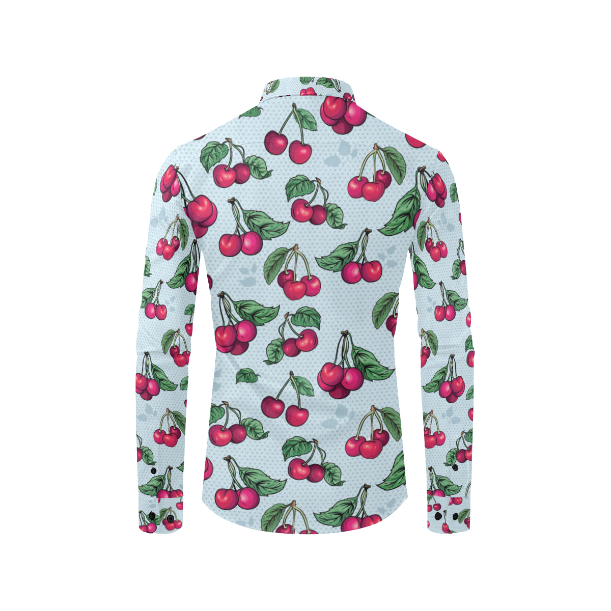 Cherry Pattern Print Design CH01 Men's Long Sleeve Shirt