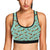 Dachshund with Floral Print Pattern Sports Bra