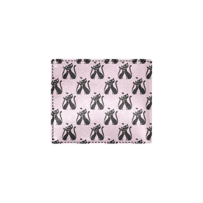 Black Cat Pattern Print Design 01 Men's ID Card Wallet