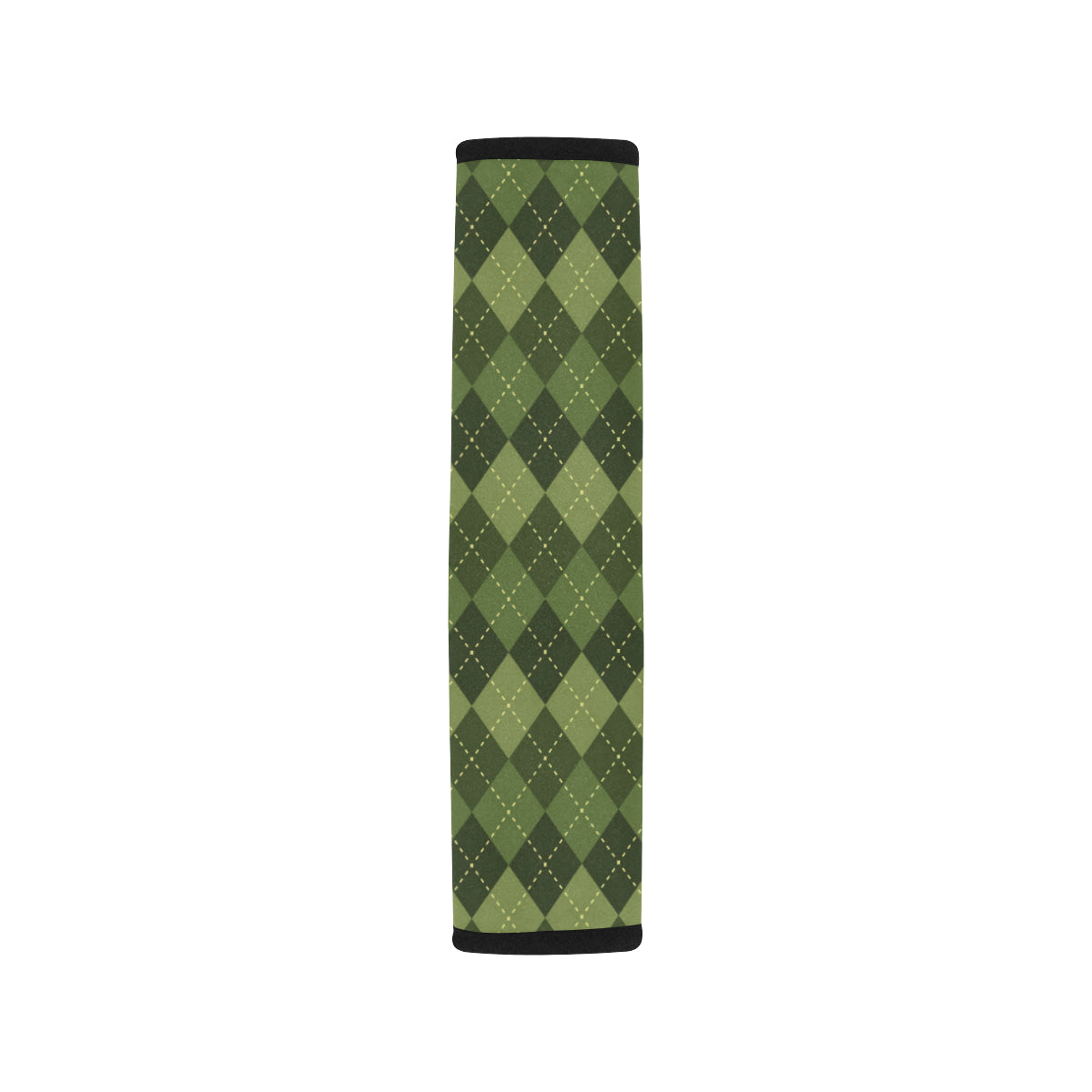 Argyle Green Pattern Print Design 01 Car Seat Belt Cover