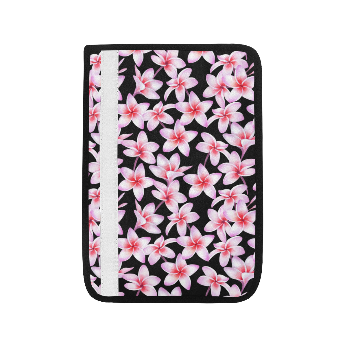 Pink Plumeria Pattern Print Design PM09 Car Seat Belt Cover