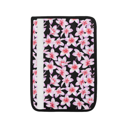 Pink Plumeria Pattern Print Design PM09 Car Seat Belt Cover
