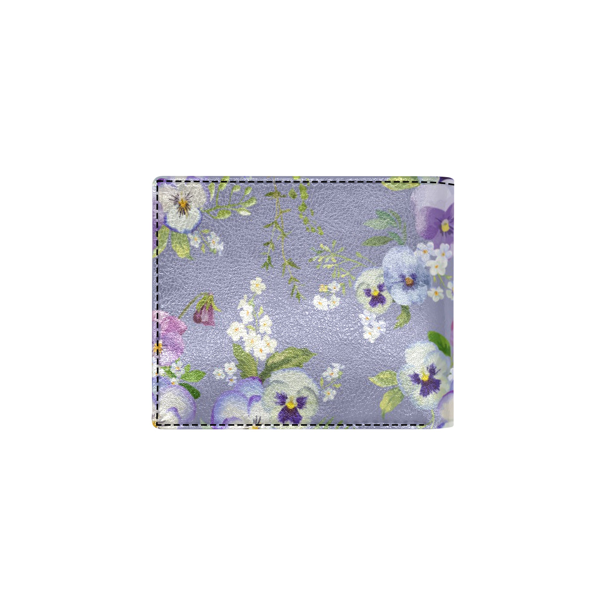 Pansy Pattern Print Design PS05 Men's ID Card Wallet