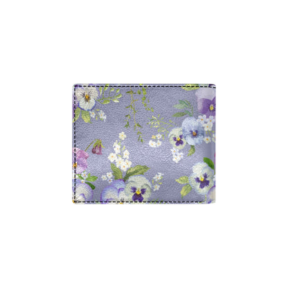 Pansy Pattern Print Design PS05 Men's ID Card Wallet