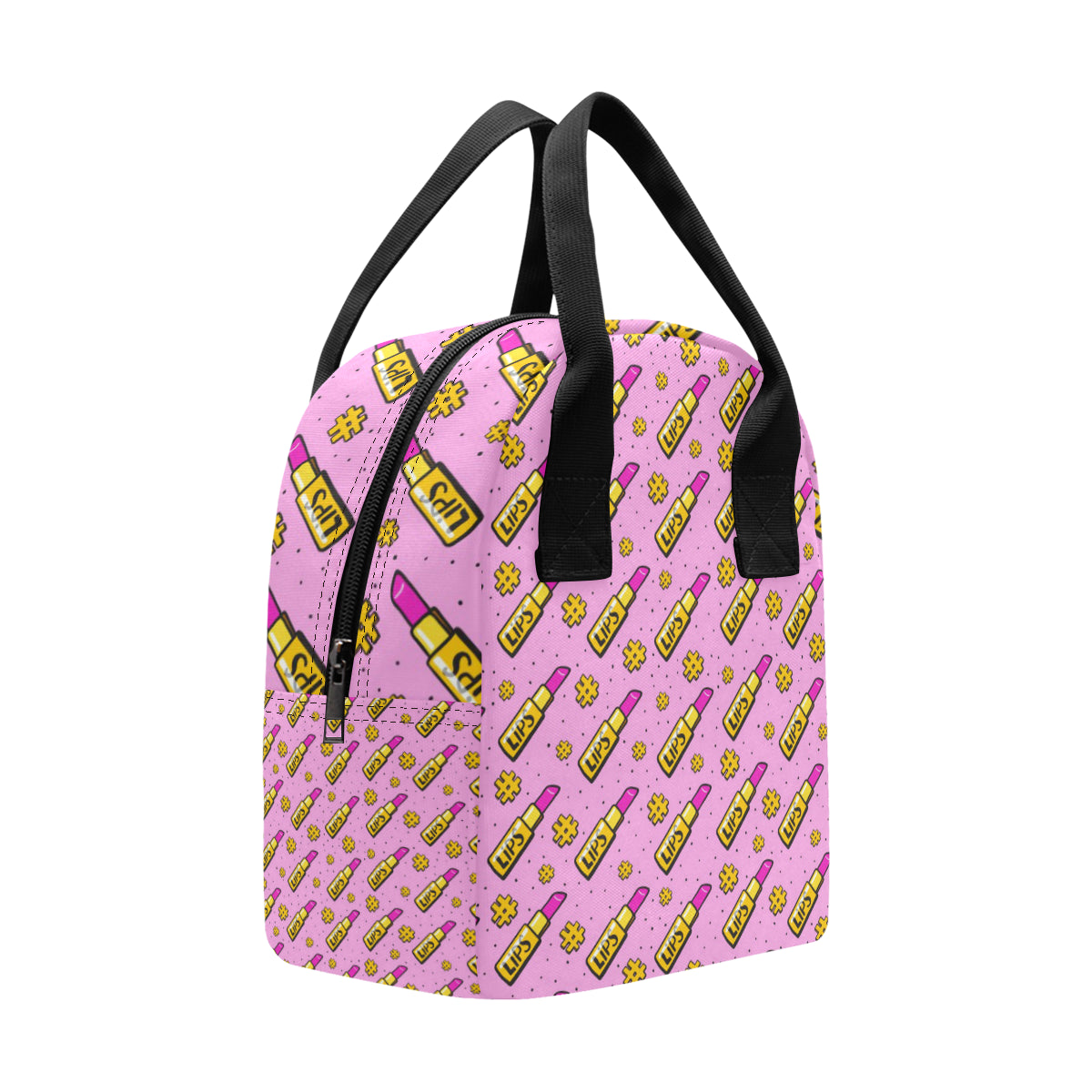 Lipstick Pattern Print Design LT03 Insulated Lunch Bag
