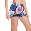 Rose Pattern Print Design RO09 Yoga Shorts