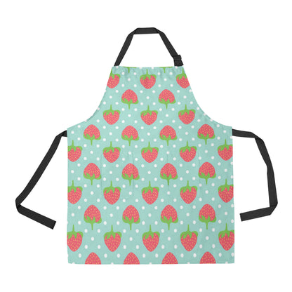 Strawberry Pattern Print Design SB06 Apron with Pocket
