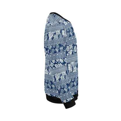 Hawaiian Themed Pattern Print Design H020 Men Long Sleeve Sweatshirt